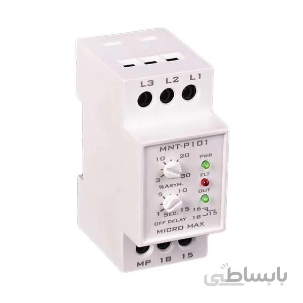 رله کنترل فاز مینیاتوری 3 فاز میکرو مکس MNT-P101
