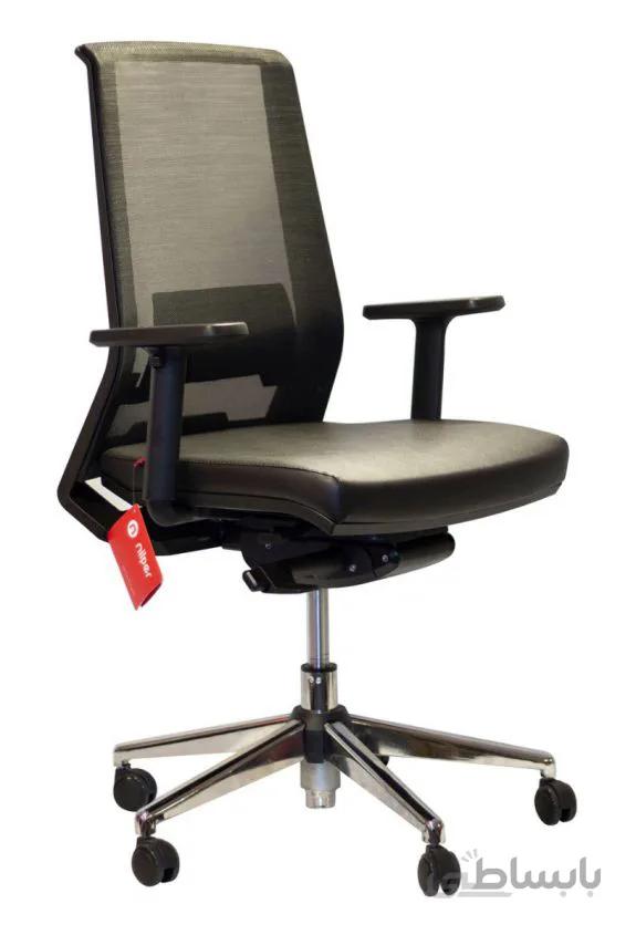 صندلی کارمندی نیلپر مدل SK750S چرم مشکی