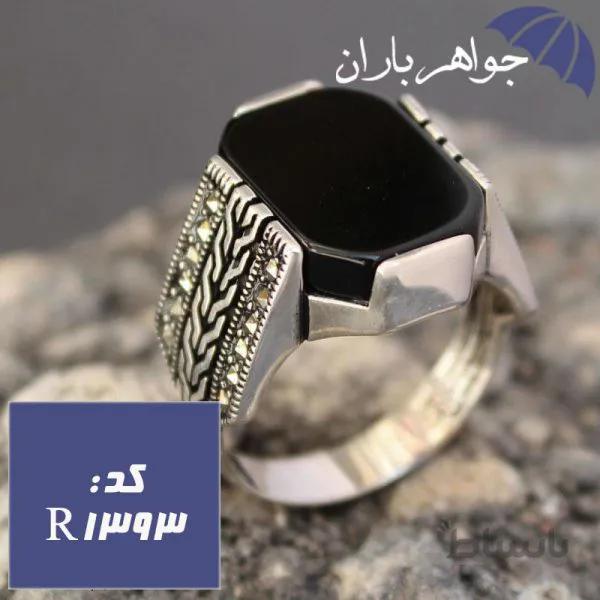 انگشتر عقیق سیاه اسپرت و شیک کد R_1393