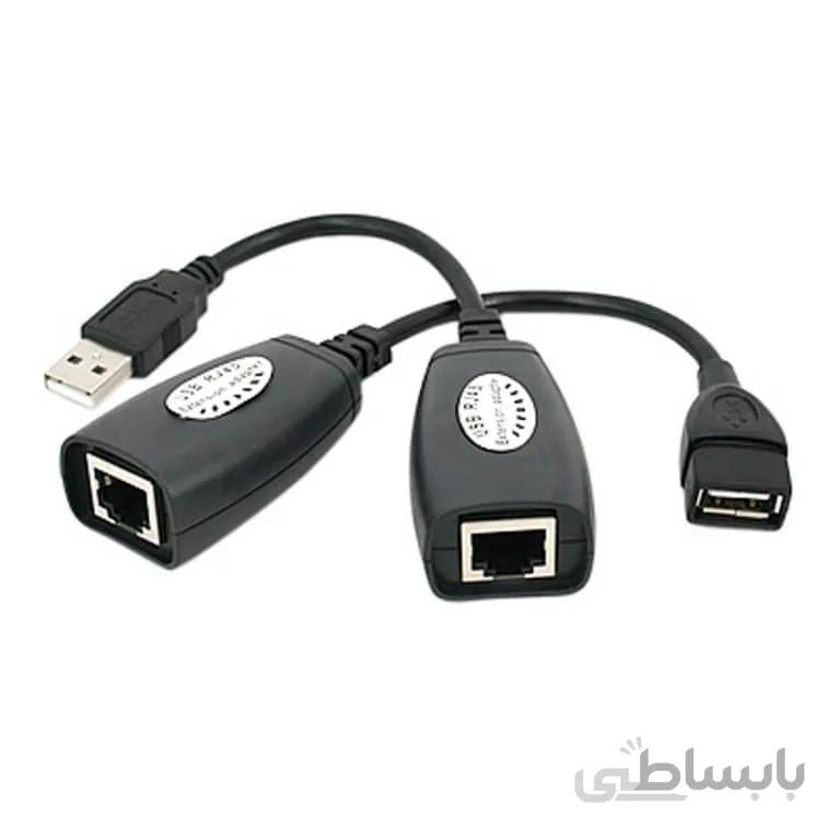 افزایش طول USB با کابل شبکه تا 50 متر ا USB RJ45 Extender 50m