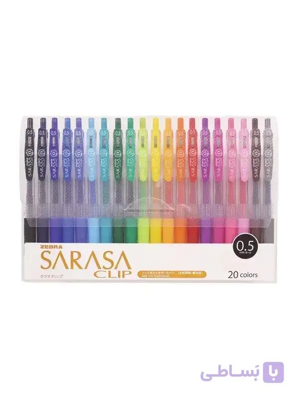 روان نویس زبرا ساراسا 20رنگ مدل sarasa clip