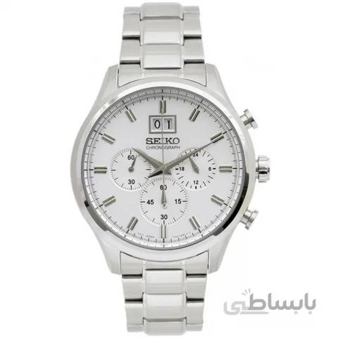 ساعت سایکو ساعت مچی نقره ای فولاد ضد زنگ ساعت مچی ساعت SPC079 ا Seiko Chronograph Silver Dial stainless Steel Mens Watch SPC079