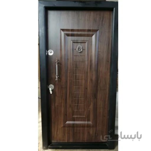 درب ضد سرقت ونوس پی وی سی گردو جنگلی - 105*210 / چپ بازشو