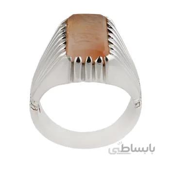 انگشتر نقره مردانه مدل عقیق یمنی کهنه کد AM_1520