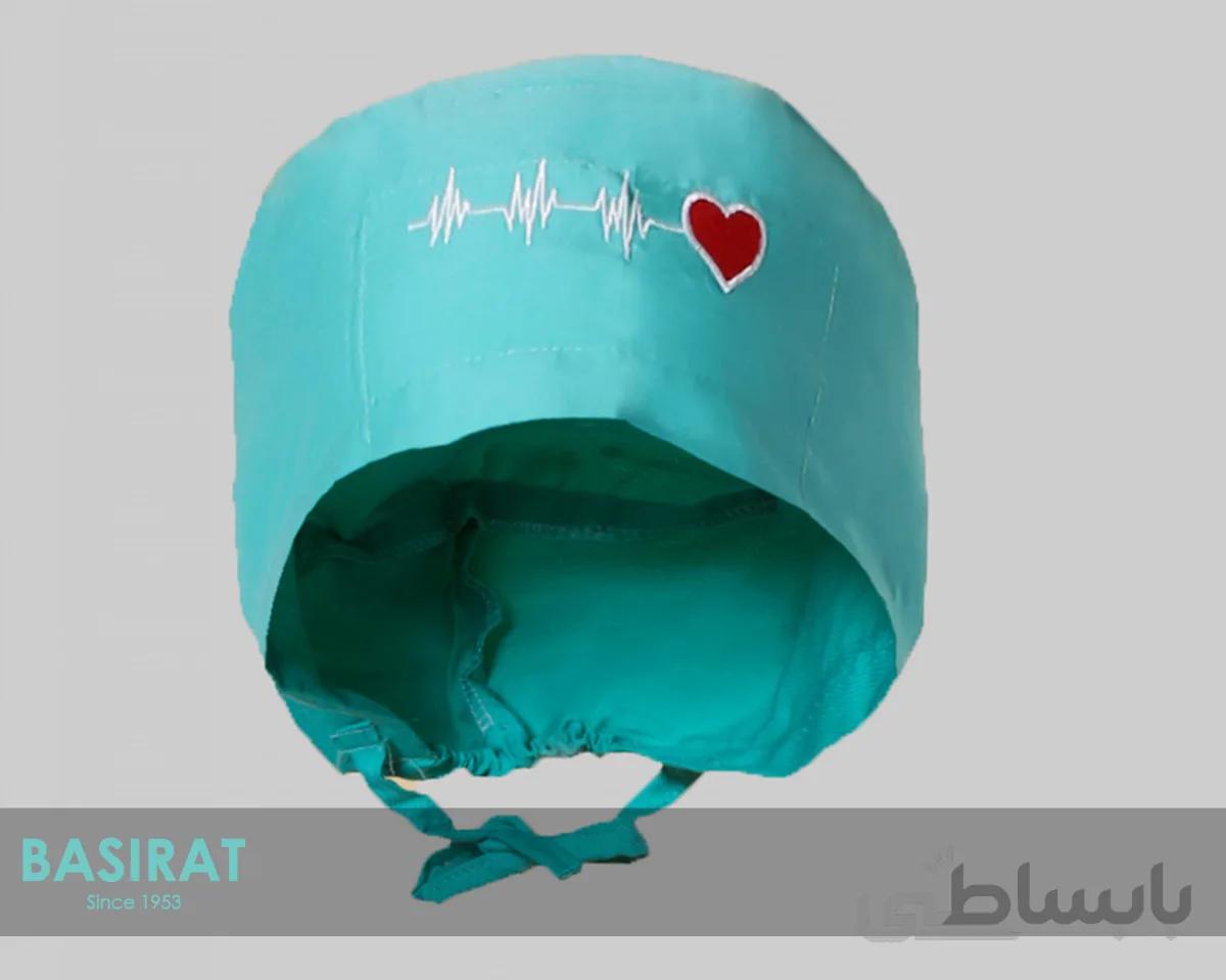 کلاه جراحی با گلدوزی قلب