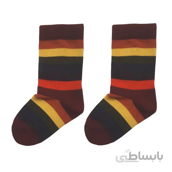 جوراب اسپرت راه راه بچه گانه رنگی ph387