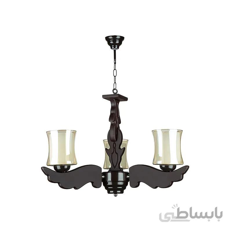 لوستر 3 شعله چشمه نور مدل G660/3-BR