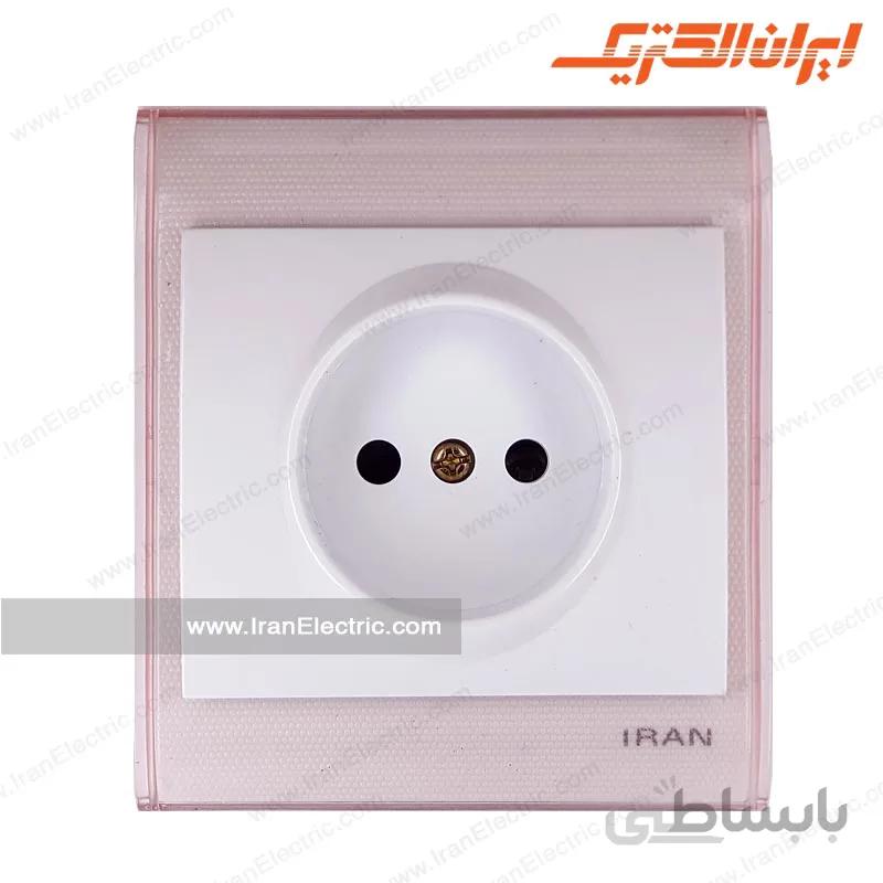 پریز برق ساده ایران ترنسپرنت صورتی