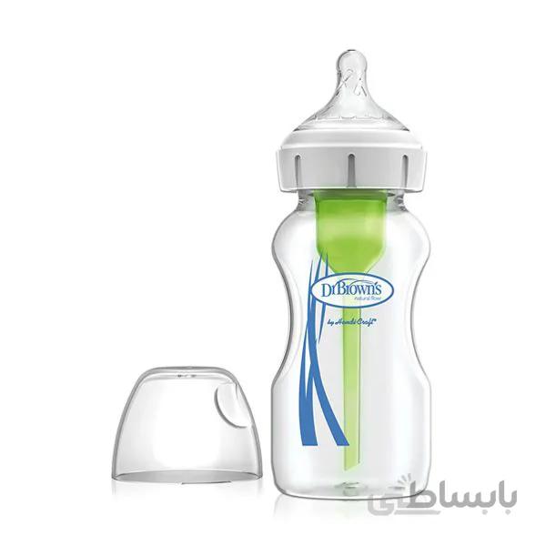 شیشه شیر پیرکس پهن 270 میل اپشن پلاس drbrowns