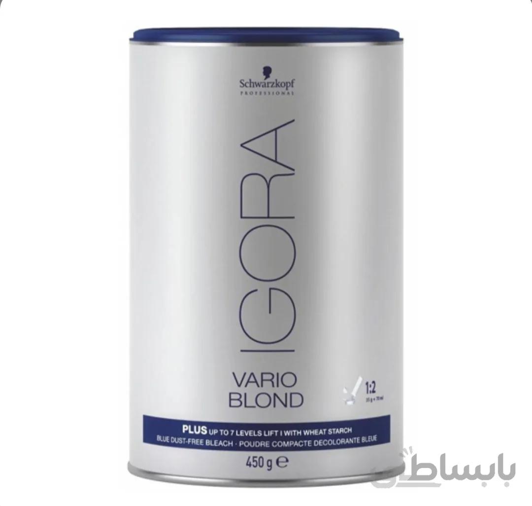 پودر دکلره شوارتسکف آبی مدل Igora Vario Blond Plus