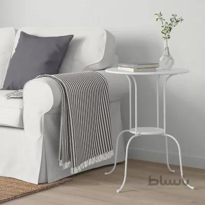 بررسی مشخصات و قیمت خرید میز عسلی سفید دو طبقه اصل ایکیا مدل ikea lindved کد004.338.95