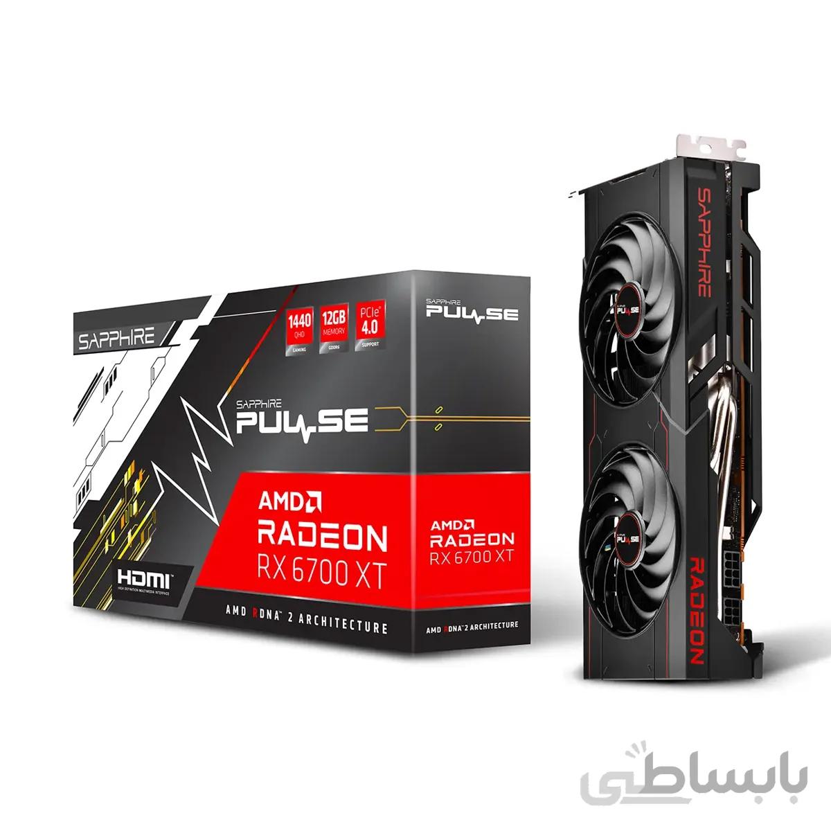 کارت گرافیک سافایر حافظه 12 گیگابایت مدل Pulse AMD Radeon RX 6700 XT ا Sapphire Pulse AMD Radeon RX 6700 XT 12GB GDDR6