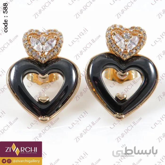 گوشواره میخی ژوپینگ (طرح قلب) 588