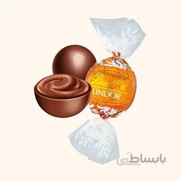 شکلات پذیرایی لینت لیندور توپی شیری پرتقالی - 250 گرمی