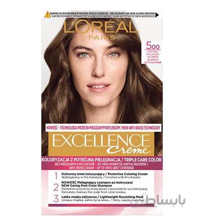کیت رنگ مو اکسلانس لورآل شماره ۵ / Loreal Excellence Cream Hair Color