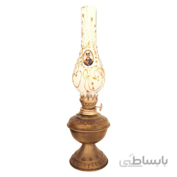 چراغ گردسوز برنجی طرح قلم آنتیک سایز کوچک کد ۹۲۳