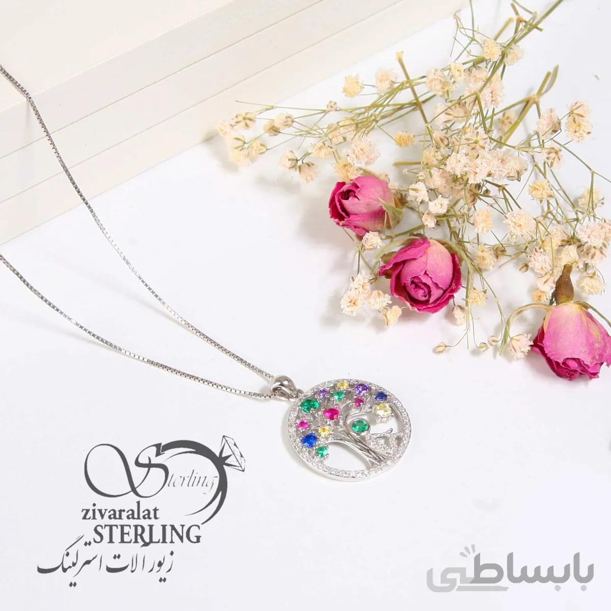 گردنبند نقره زنانه کد 859185