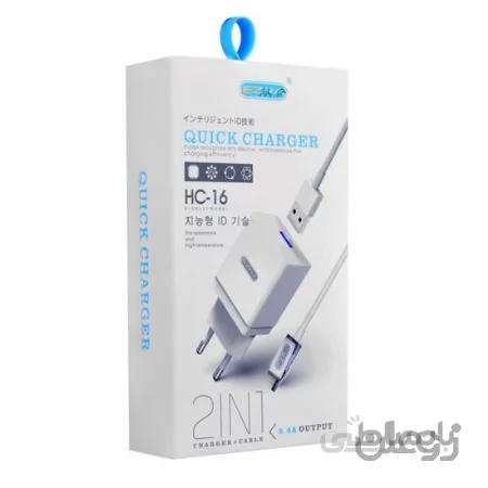 شارژر دیواری با کابل آیفون Ezra  HC-16 + گارانتی