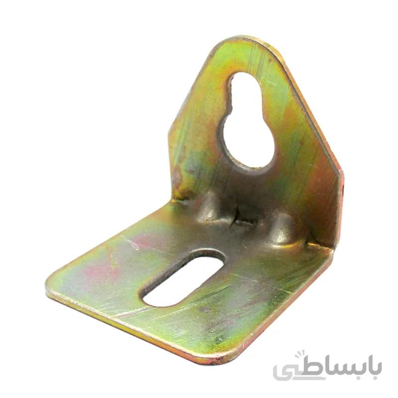 گونیا 90 درجه فلزی دو سوراخ ضخامت 1.25 میلی‌متر بسته 25 عددی