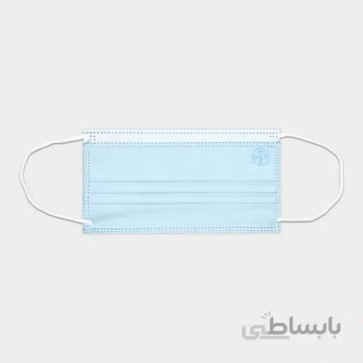 ماسک سه لایه جراحی ابی دوازده رو هشت هف جعبه کاغذی 50 عددی