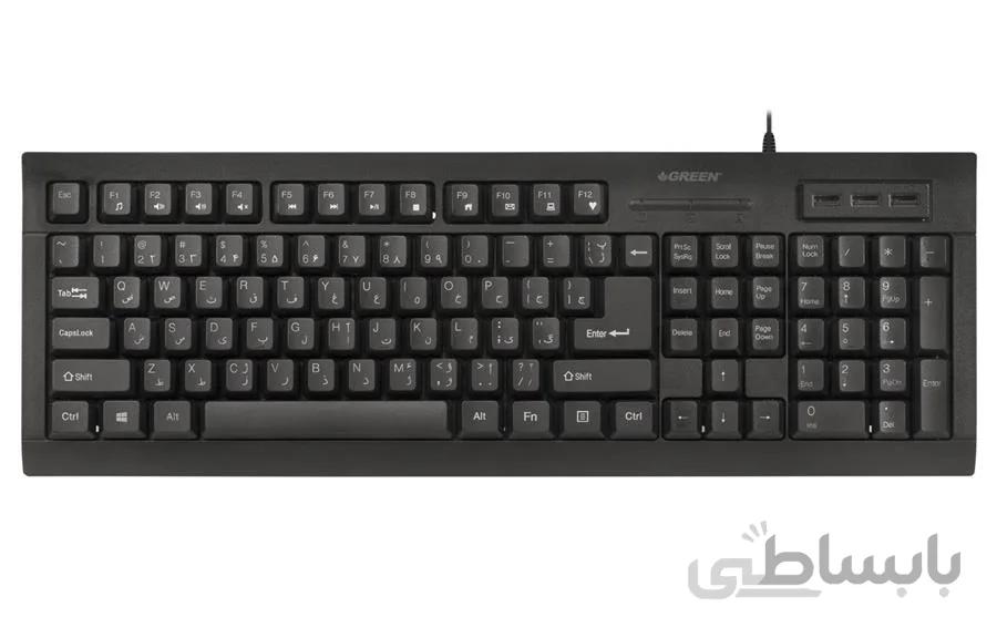 کیبورد گرین مدل GK402 باحروف فارسی ا Green GK402 Keyboard With Persian Letters