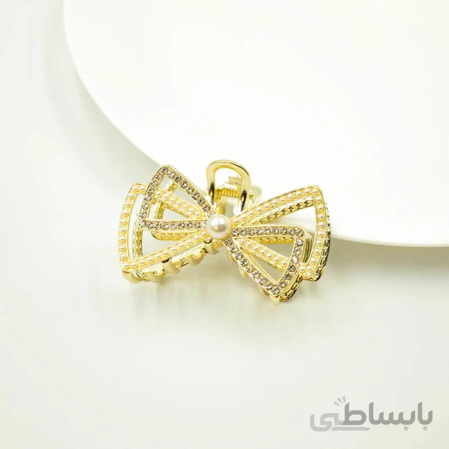کلیپس فلزی مروارید و نگین کد C138