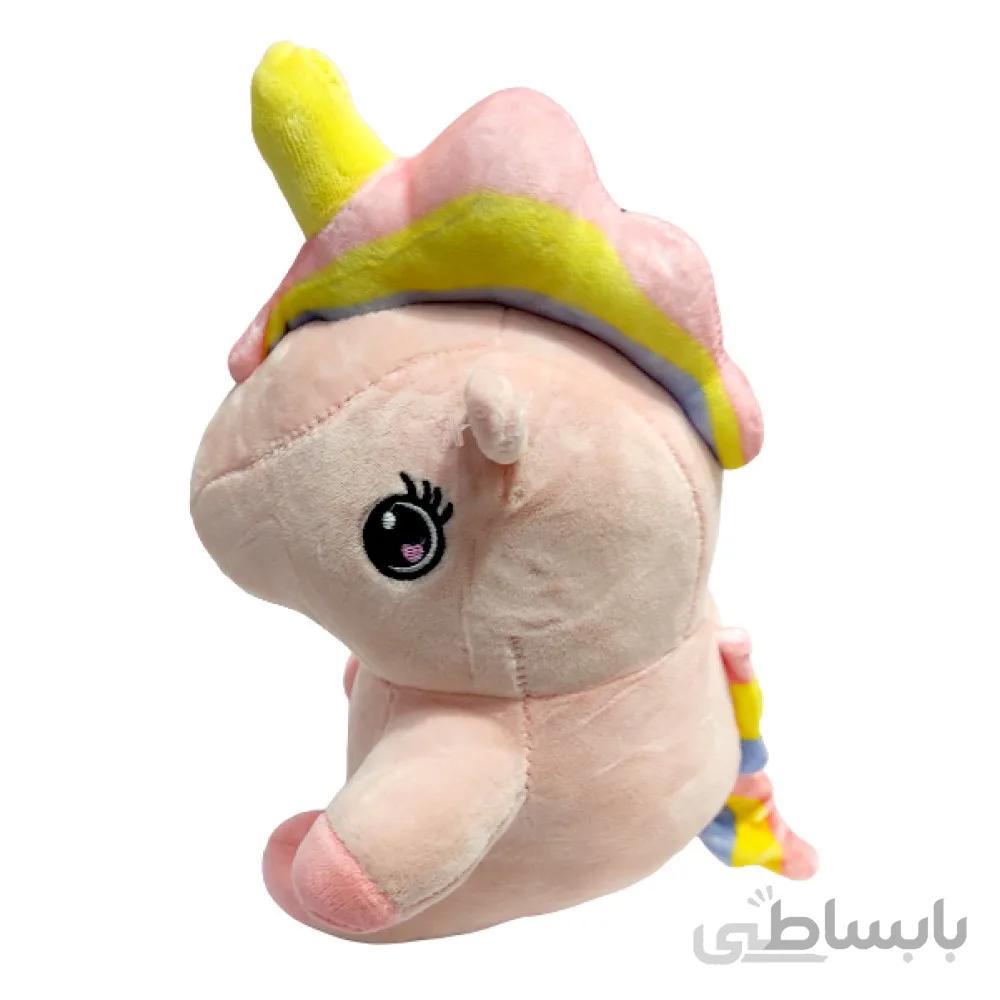عروسک پولیشی مدل اسب تک شاخ صورتی ارتفاع 25 سانتی متر Unicorn_اسباب بازی