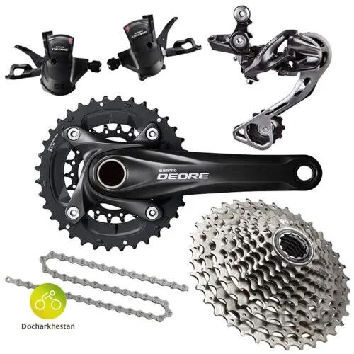 ست دنده شیمانو ۱۰ سرعته دئور Deore 10-speed Shimano gear set