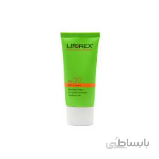 کرم ضد آفتاب رنگی BB کرم (بژ طبیعی)مناسب پوست جوش دار SPF 30 لیپورکس