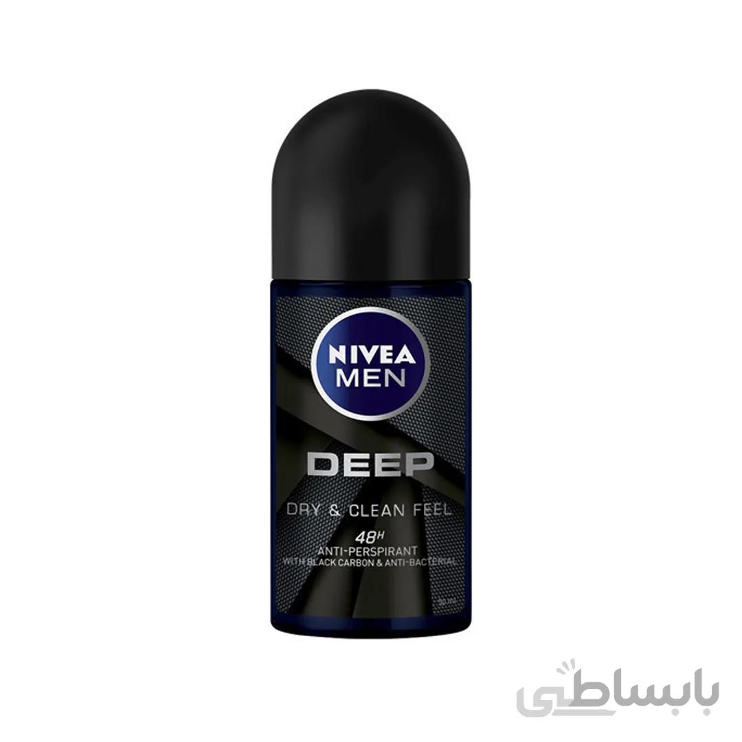 رول دیودورانت ضد تعریق نیوا Nivea مردانه مدل Deep المانی حجم 50 میلی لیتر