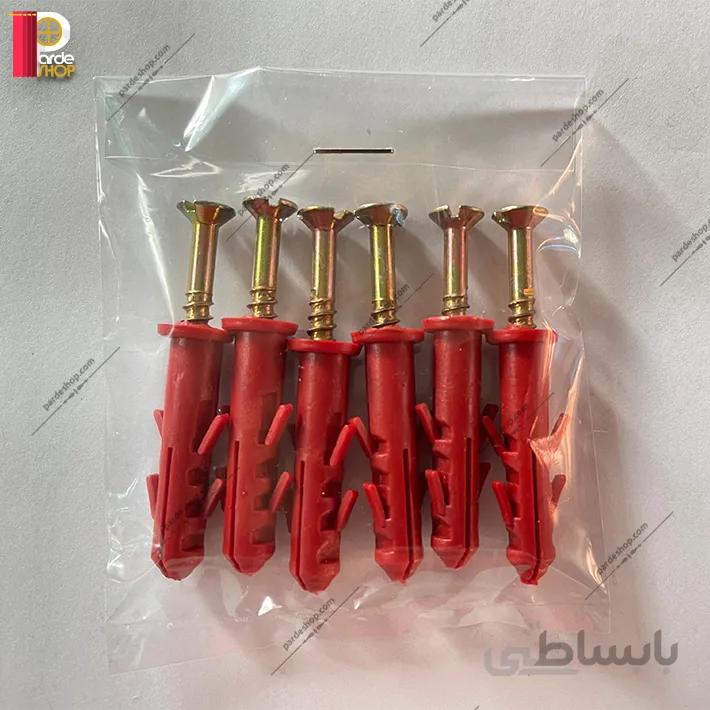 مجموعه ۶ عددی پیچ و رولپلاک مخصوص نصب چوب پرده