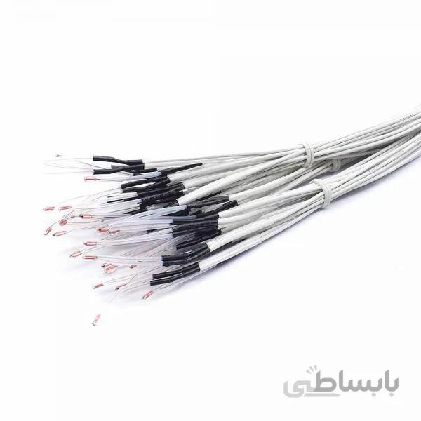 ترمیستور بدون کانکتور 3950 با طول 1 متری / Thermistor 100K ohm3950