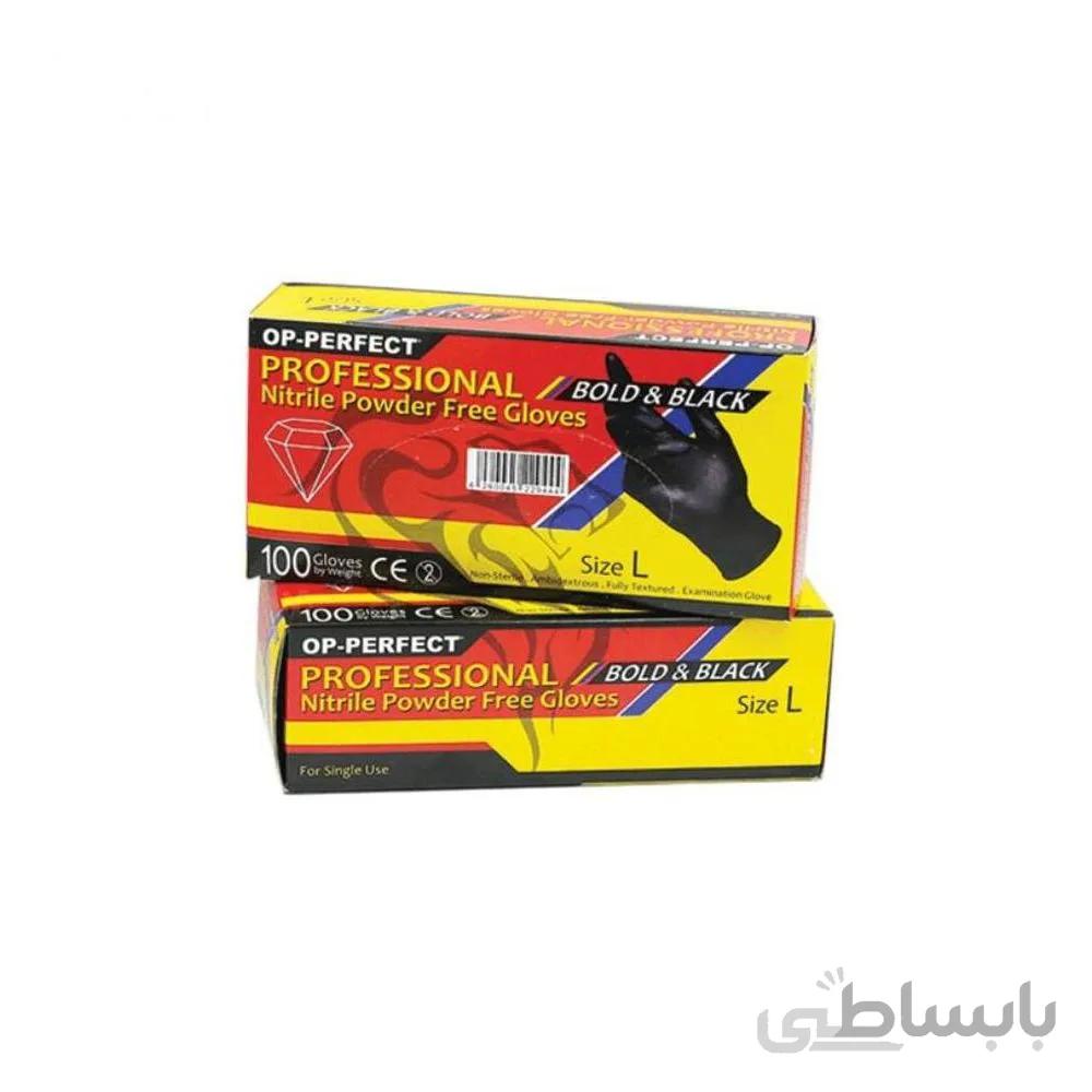 دستکش مشکی تاتو ضد سوزن PERFECT