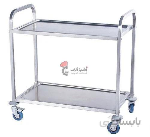ترولی دو طبقه تخت استیل