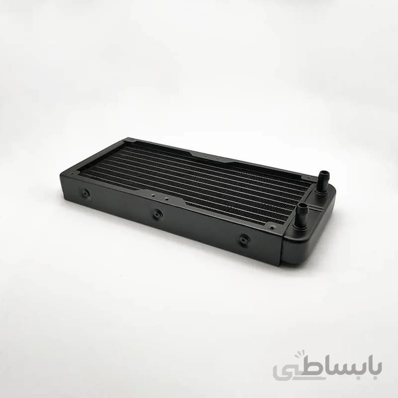 رادیاتور آلومینیومی واترکولینگ 275x120x30 میلیمتر دو فن 12 در 12 ا water cooling radiator2 fan 12x12cm