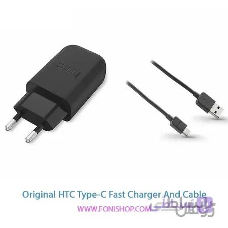 کابل و شارژر فست شارژ تایپ سی اصلی اچ تی سی HTC