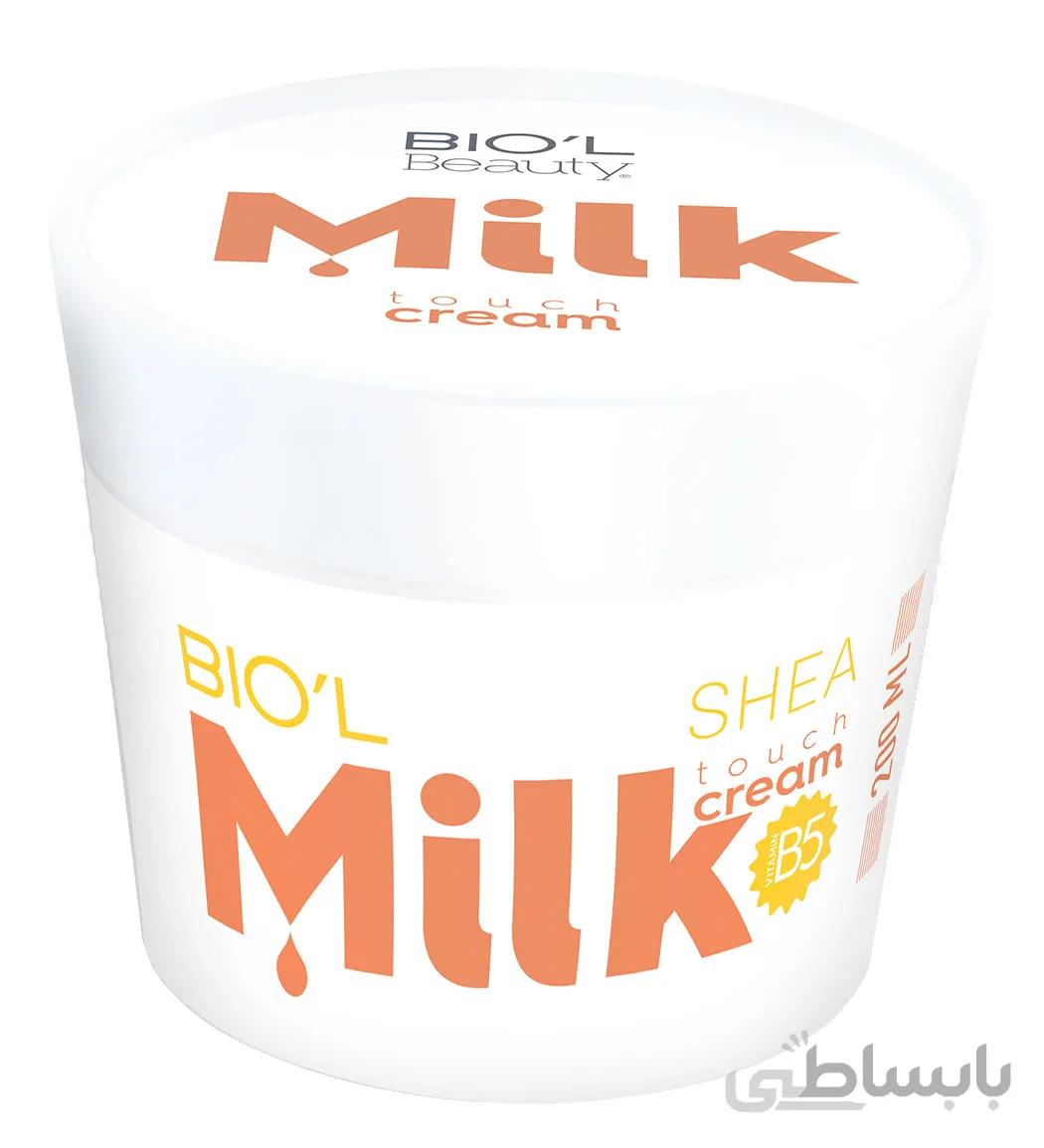 کرم میلک شیر و شیا مناسب پوست نرمال تا خشک کاسه ای200میل بیول ا Biol Milk And Shea Cream For Normal And Dry Skins 200ml