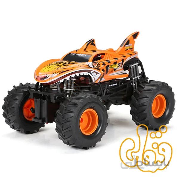 ماشین کنترلی کوسه ببری هات ویلز Hot Wheels Monster Trucks Radio Control Tiger Shark 61460U-40