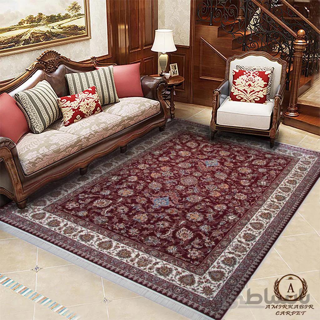 فرش ۷۰۰ شانه طرح زر افشان لاکی