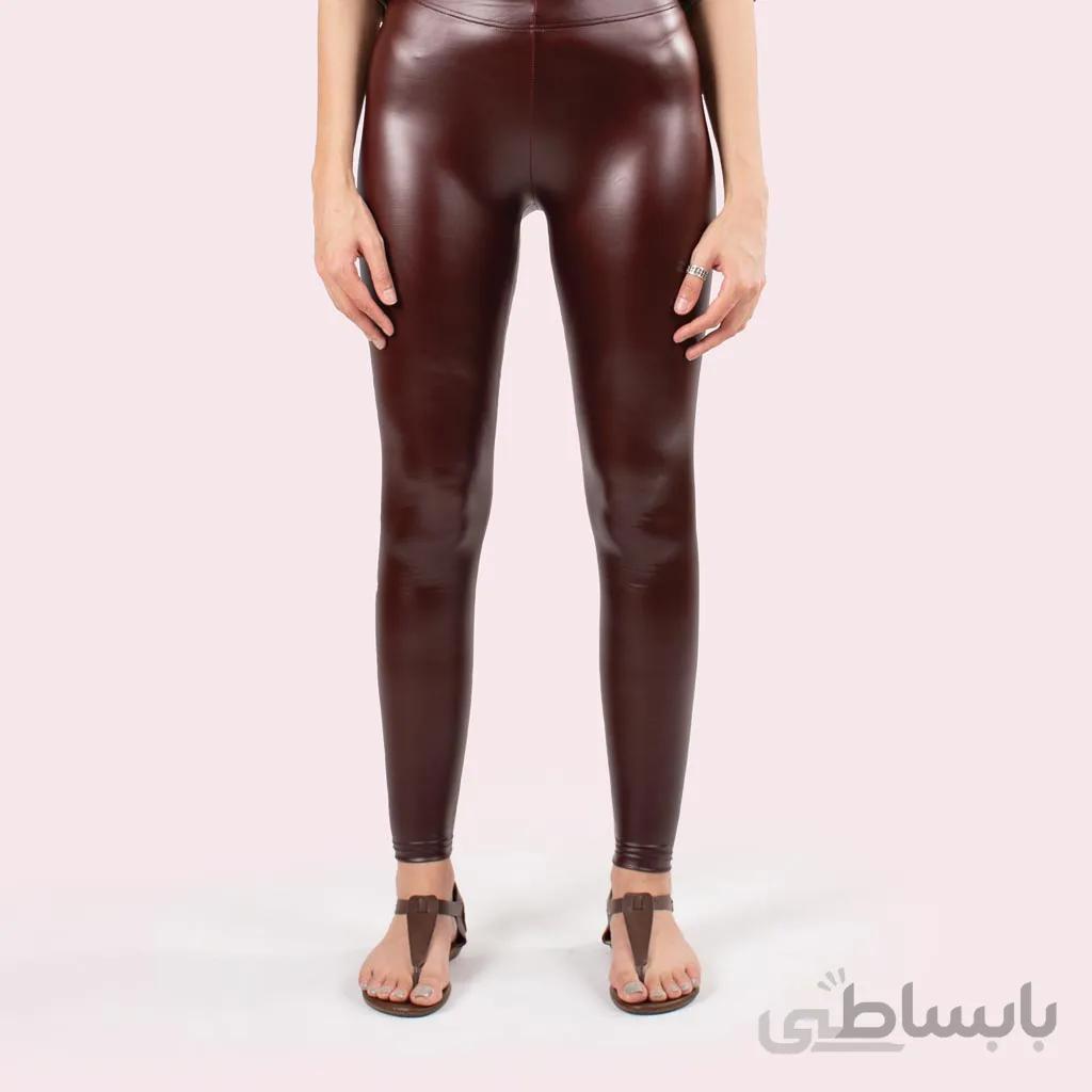 لگ چرمی جگری مات آگی – Agi Leather Look Leggings Bordo