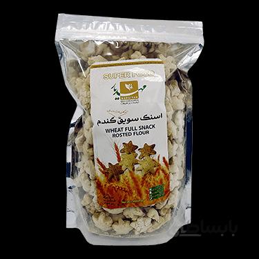 اسنک سویق گندم آرد کامل تفت داده شده پاکتی 100 گرمی مهدیار