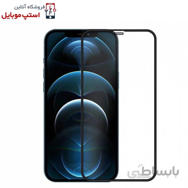 گلس آیفون IPHONE 12 PRO MAX مدل شیشه ای فول تمام صفحه