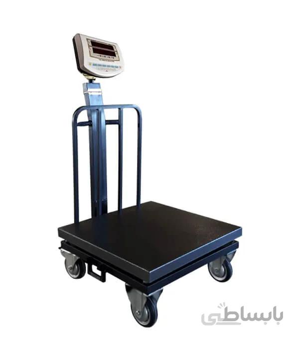 باسکول 200 کیلویی ثابت محک چرخ دار سینی استیل