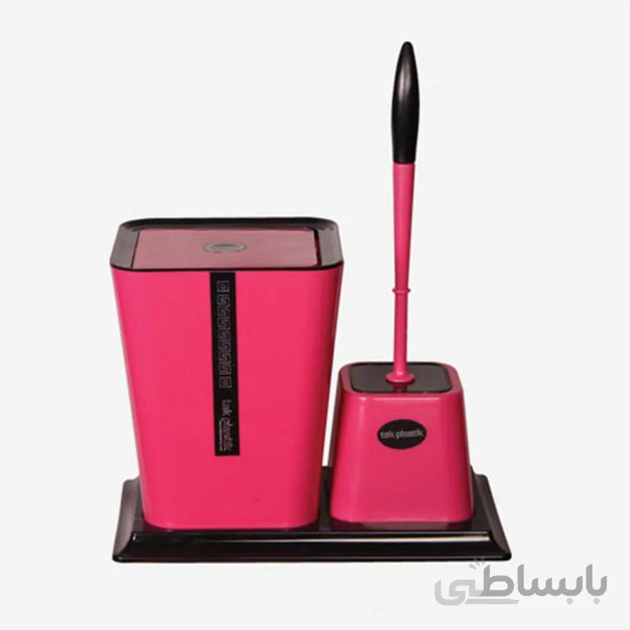 ست سطل و برس تک پلاستیک مدل چهارگوش
