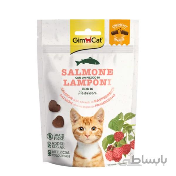 تشویقی گربه با سالمون و تمشک جیم کت – GimCat Salmone Lamponi