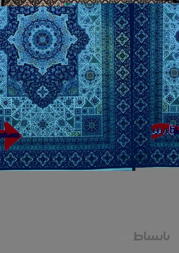 نقشه جوشقان حاشیه سرمه ای فرش 1200 شانه