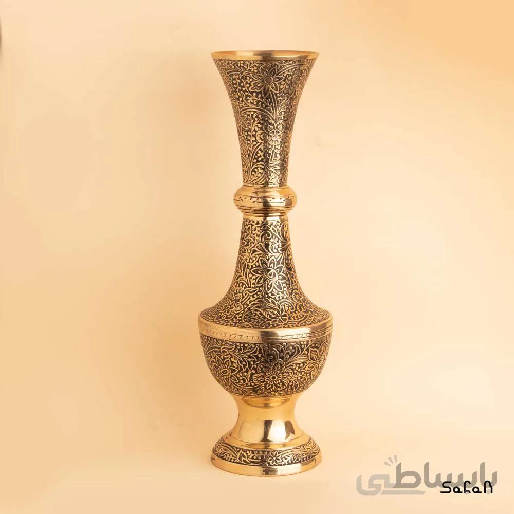 گلدان برنجی طلایی