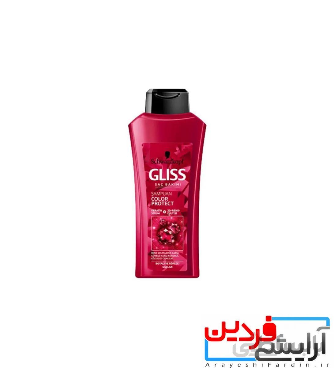 شامپو گلیس قرمز موهای رنگ شده Gliss COLOR PROTECT