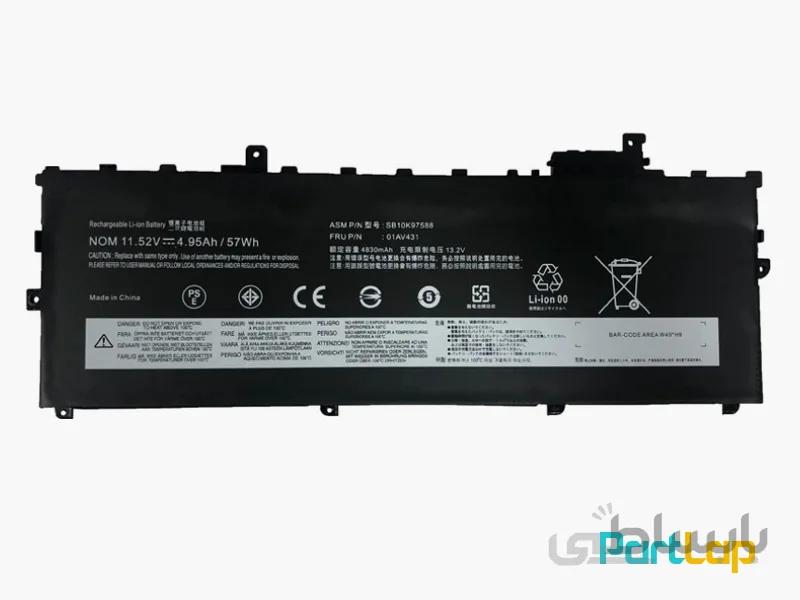 باتری 3 سلولی 01AV431 لپ تاپ لنوو ThinkPad X1 Carbon (5th Gen ، 2017) ، (6th Gen ، 2018)