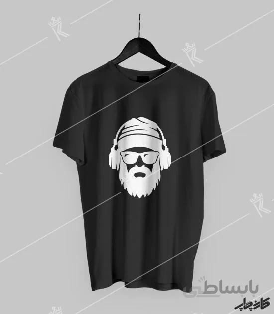 تیشرت مشکی پسر ریش دار